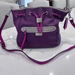 Coach Daisy Spectator Purple and Pink Shoulder Bag
